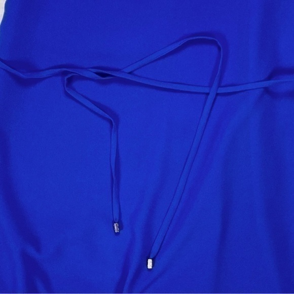 Lost April Slip Dress Womens Size Small Royal Blue Sleeveless Belted Lined Mini - Picture 5 of 15